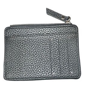 Pebbled Leather Wallet - Black